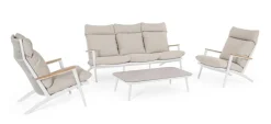 Clearance Bizzotto SET4 SALOTTO C-C IBISCO BIANCO WG20