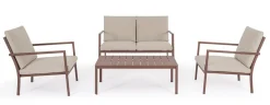 Outlet Bizzotto SET4 SALOTTO C-C KONNOR BARN