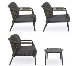 New Bizzotto SET4 SALOTTO C-C MIRAVET ANT/VERDE