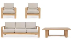 Hot Bizzotto SET4 SALOTTO IN ALLUMINIO NATURALE- BALTIC