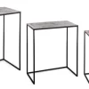 Outlet Bizzotto SET3 TAVOLINI IN ALLUMINIO - TAHIR