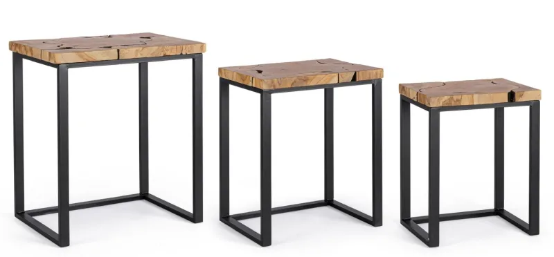 Online Bizzotto SET3 TAVOLINI- ELWOOD