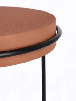 Hot Bizzotto SET2 TAVOLINI IN ACCIAIO BEIGE TERRACOTTA - KETAKI