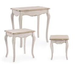 Outlet Bizzotto SET3 TAVOLINI IN LEGNO - CLARISSE