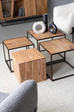 Clearance Bizzotto SET4 TAVOLINI IN LEGNO - JANAK