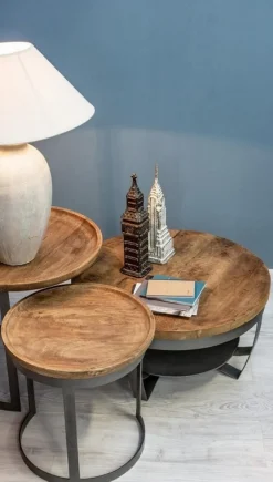 Discount Bizzotto SET2 TAVOLINI IN LEGNO - NARVIK