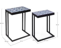 Clearance Bizzotto SET2 TAVOLINI IN METALLO - NEAPOLIS