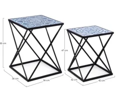 Hot Bizzotto SET2 TAVOLINI IN METALLO - NEAPOLIS