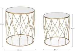 Discount Bizzotto SET2 TAVOLINI IN METALLO J16 - ELENOR