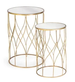 New Bizzotto SET2 TAVOLINI IN METALLO J15 - ELENOR