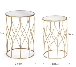 New Bizzotto SET2 TAVOLINI IN METALLO J15 - ELENOR