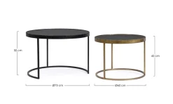 Outlet Bizzotto SET2 TAVOLINO YAMIR TO