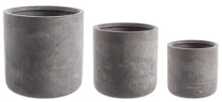 Hot Bizzotto SET3 VASO CEMENT CIL GRIGIO