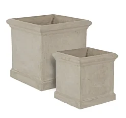 Outlet Bizzotto SET2 VASO CEMENT QU SABBIA
