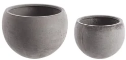 Outlet Bizzotto SET2 VASO CEMENT SFERA GRIGIO