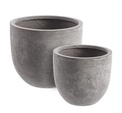 Sale Bizzotto SET2 VASO CEMENT TO BASSO GRIGIO