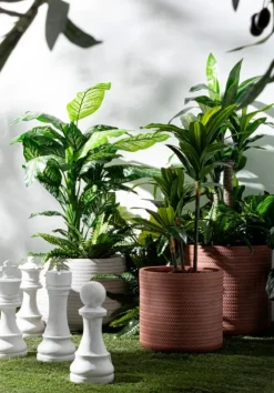 Discount Bizzotto SET4 VASO TRESSAGE CIL TERRACOTTA