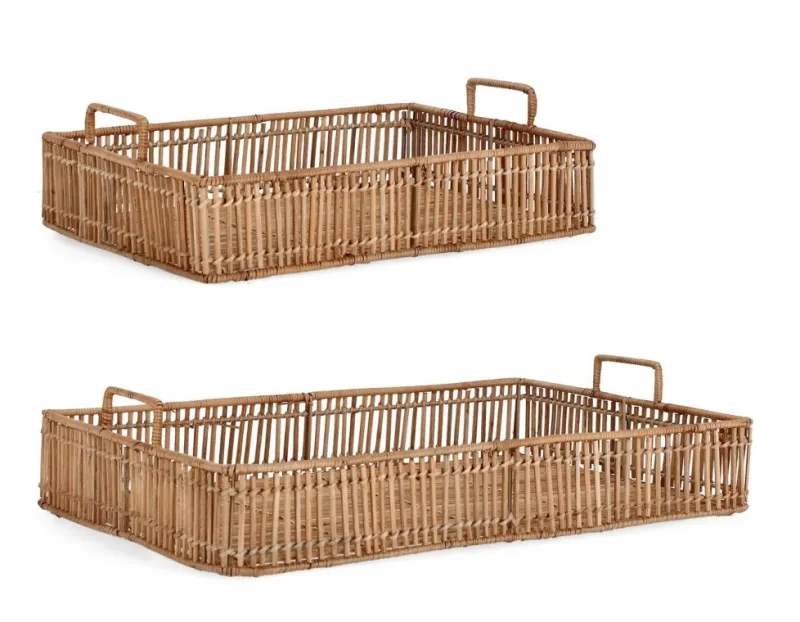 Outlet Bizzotto SET2 VASSOIO DECOR C-MAN KADIN RETT NAT