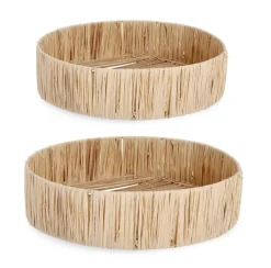 Online Bizzotto SET2 VASSOIO DECORATIVO BAGAN TO NATURAL