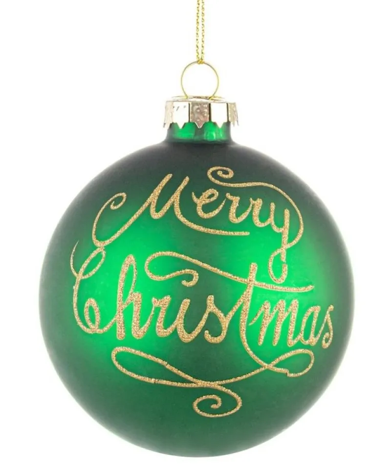 Hot Bizzotto SFERA VT MERRY CHRISTMAS VERDE D80