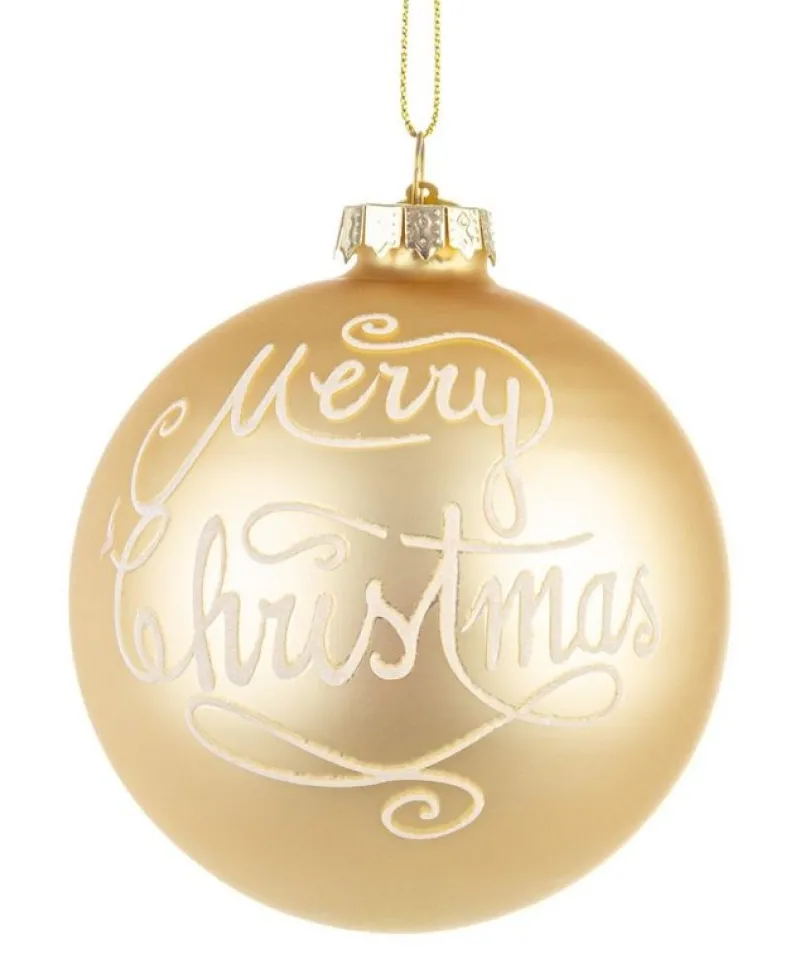 Sale Bizzotto SFERA VT MERRY CHRISTMAS CHAMPAGNE D80