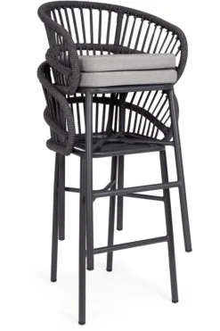 Best Bizzotto SGABELLO BAR C-C ODIVELAS ANTRACITE