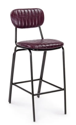 Hot Bizzotto SGABELLO BAR IN ECOPELLE BORDEAUX - DEBBIE