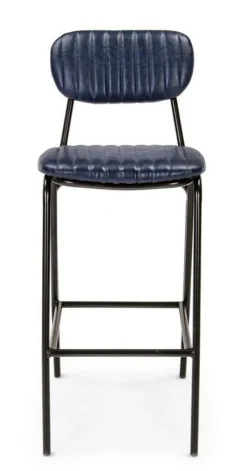 Clearance Bizzotto SGABELLO BAR IN ECOPELLE BLU - DEBBIE