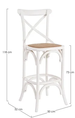 Sale Bizzotto SGABELLO BAR IN LEGNO BIANCO - CROSS