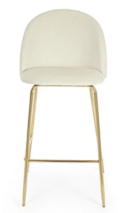 Clearance Bizzotto SGABELLO BAR IN VELLUTO BIANCO - CARRY