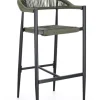 Outlet Bizzotto SGABELLO BAR JANDIA ANTRACITE/VERDE