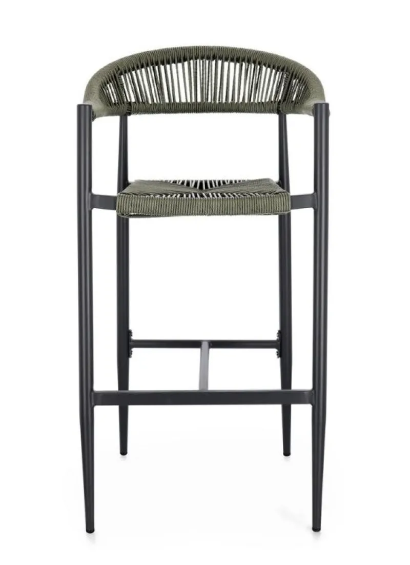 Outlet Bizzotto SGABELLO BAR JANDIA ANTRACITE/VERDE