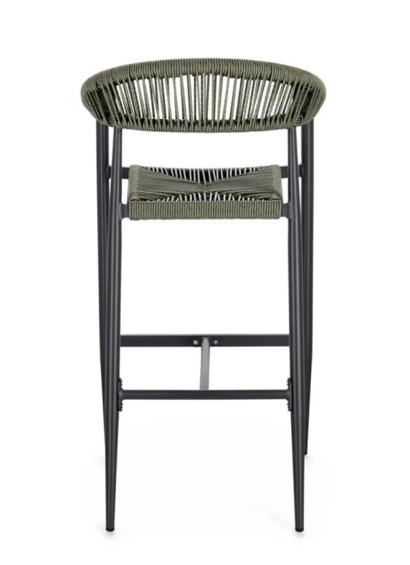 Outlet Bizzotto SGABELLO BAR JANDIA ANTRACITE/VERDE