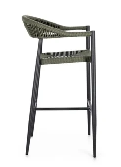 Outlet Bizzotto SGABELLO BAR JANDIA ANTRACITE/VERDE