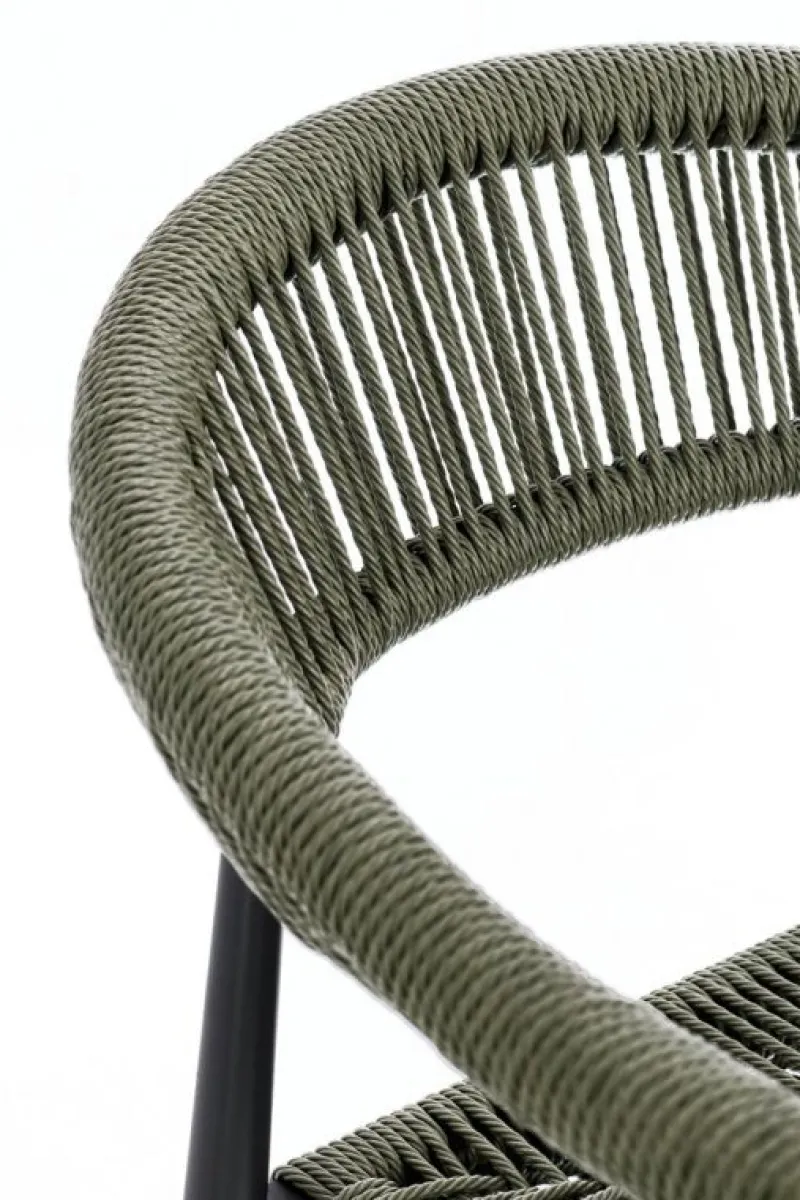 Outlet Bizzotto SGABELLO BAR JANDIA ANTRACITE/VERDE