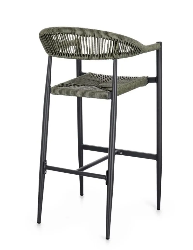 Outlet Bizzotto SGABELLO BAR JANDIA ANTRACITE/VERDE