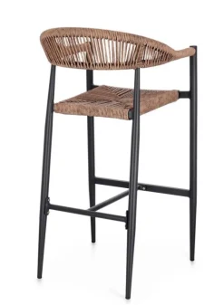 Hot Bizzotto SGABELLO BAR JANDIA ANTRACITE/NATURAL