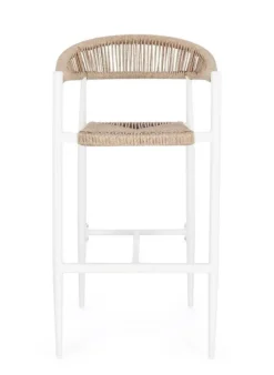 Outlet Bizzotto SGABELLO BAR JANDIA BIANCO/BEIGE
