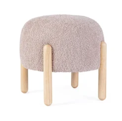 Hot Bizzotto SGABELLO EFFETTO BOUCLE' ROSA ANTICO - DAYLA