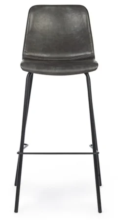 Clearance Bizzotto SGABELLO IN ECOPELLE ANTRACITE - KYRA