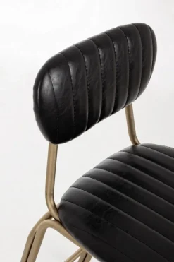 Discount Bizzotto SGABELLO IN ECOPELLE NERO - ADDY