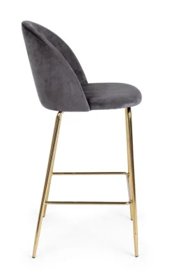 Sale Bizzotto SGABELLO IN VELLUTO GRIGIO SCURO - CARRY