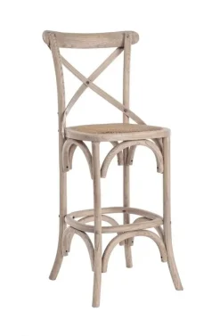 Hot Bizzotto SGABELLOBAR IN LEGNO GRIGIO NATURALE - CROSS