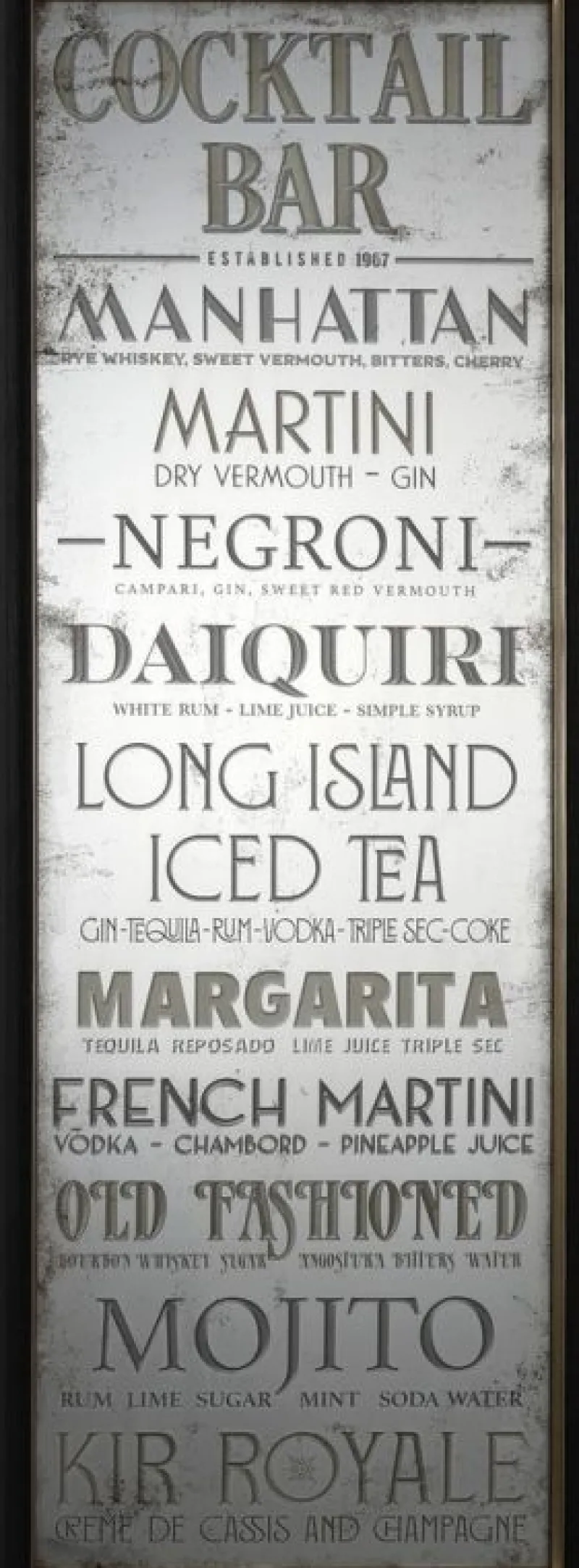 Outlet Bizzotto SPECCHIO C-C LIBRARY ORO 40X110