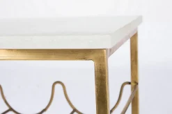 Hot Bizzotto TAVOLINO CON PORTABOTTIGLIE IN METALLO - MARMOL