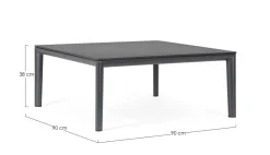 Bizzotto TAVOLINO GERALD 90X90 ANTR JX55