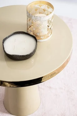 Online Bizzotto TAVOLINO IN ACCIAIO AVORIO D45.5 - NANDIKA