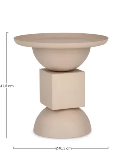 Outlet Bizzotto TAVOLINO IN ACCIAIO BEIGE - ALKA