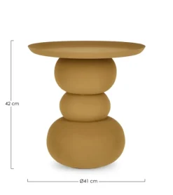 Clearance Bizzotto TAVOLINO IN ACCIAIO SENAPE - ALPA
