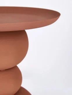 Outlet Bizzotto TAVOLINO IN ACCIAIO TERRACOTTA - ALPA